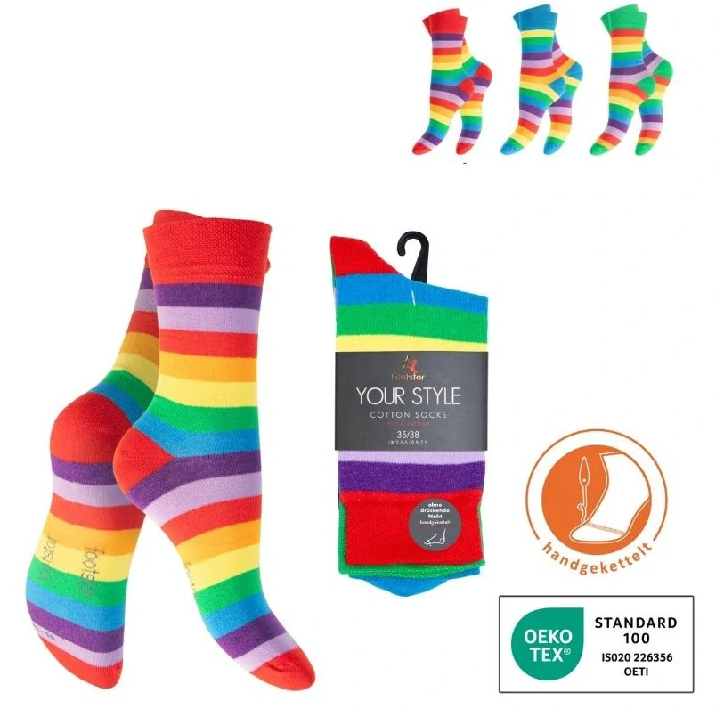 Barevné dámské ponožky 3 páry