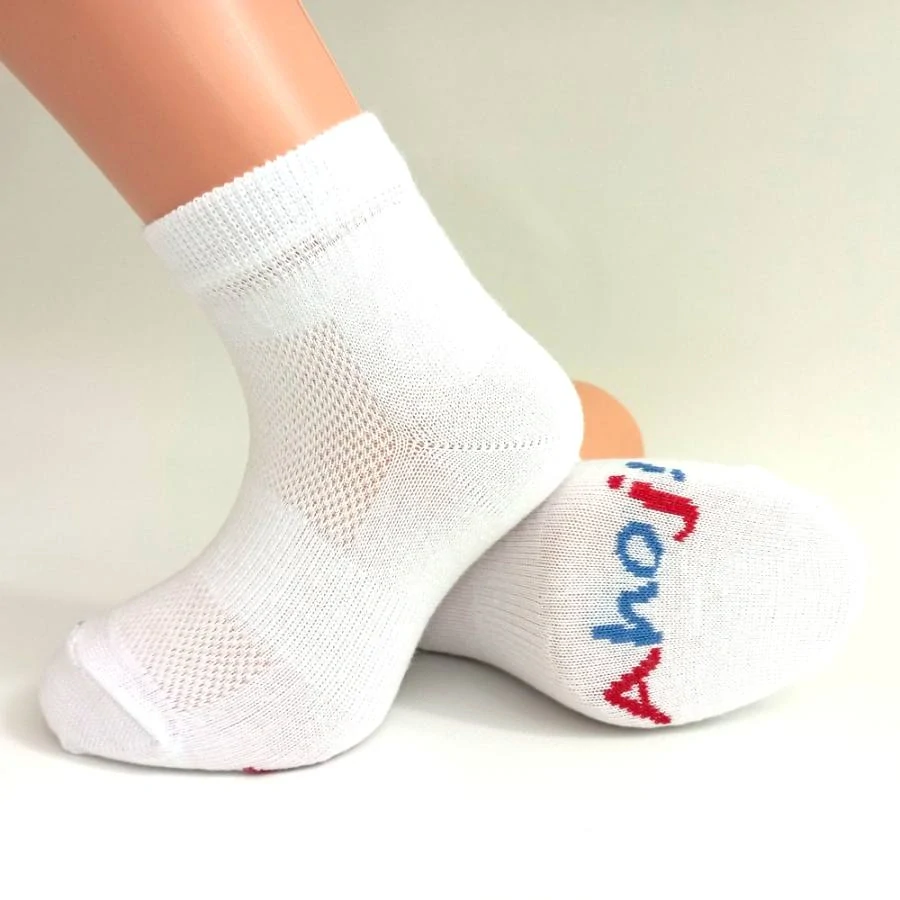 Jednobarevné dětské kotníkové ponožky