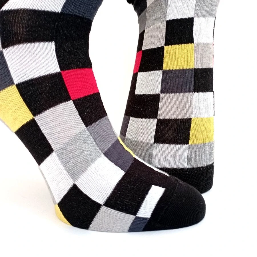Barevné kostkované ponožky