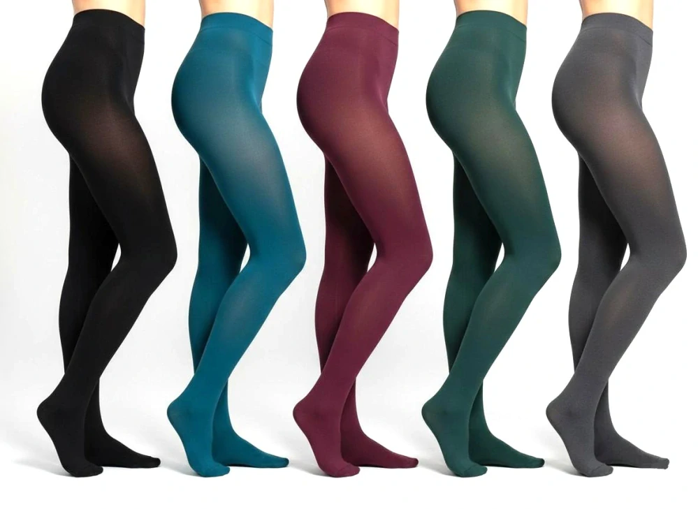 Dámské bavlněné punčochy 60 DEN - TMAVĚ ZELENÉ