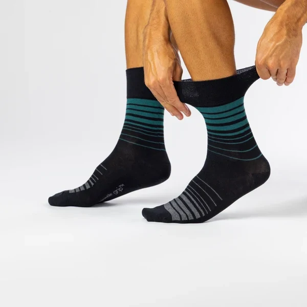Pánské ponožky Gentle Grip® s barevnými proužky | 3 páry