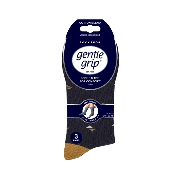 Pánské ponožky Gentle Grip Settlement – 3 páry | Nesvíravý lem