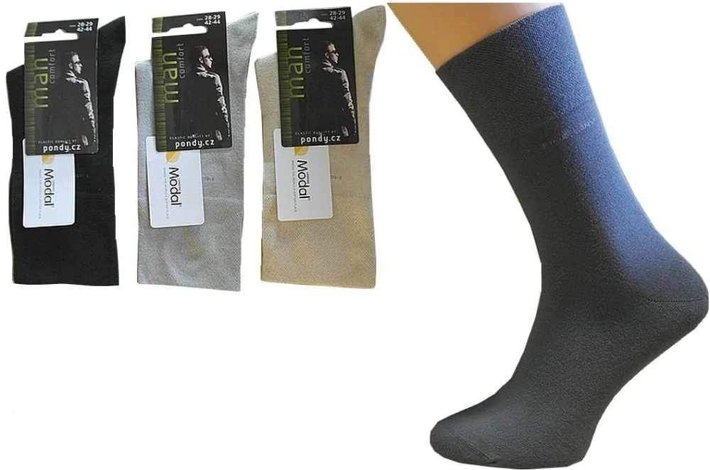 Luxusní pánské ponožky z modalu - 3 páry