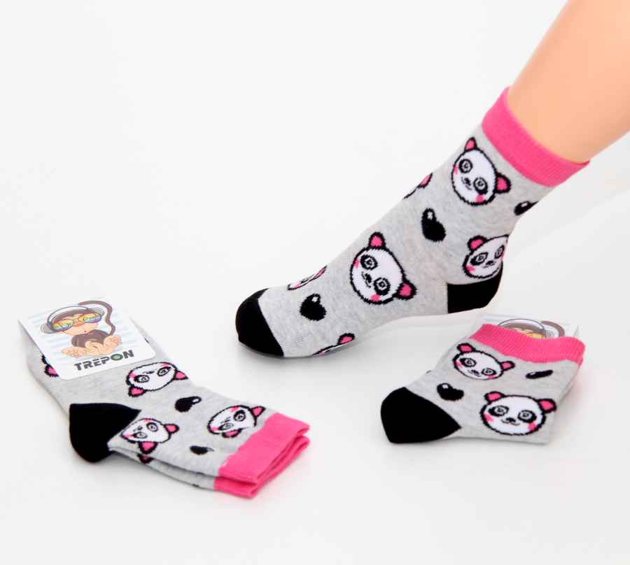 Dívčí barevné ponožky s pandou