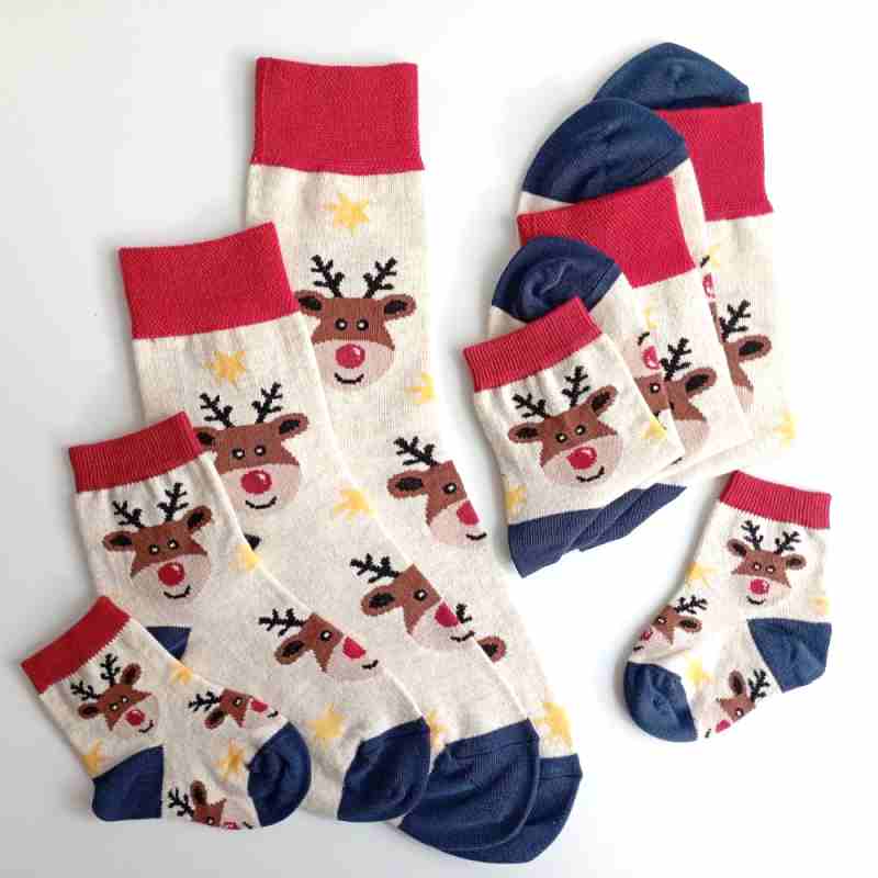 Dětské ponožky vánoční ponožky se sobíkem