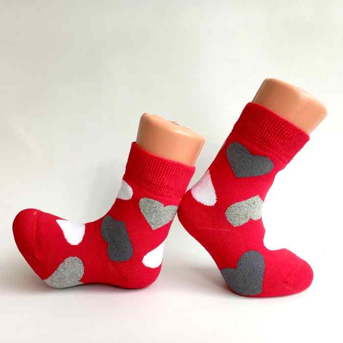 Dívčí froté ponožky se srdíčky