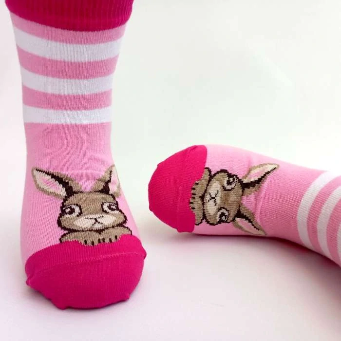Dívčí bavlněné ponožky se zajíčkem