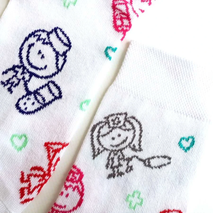 Dámské bavlněné ponožky se zdravotnickými motivy