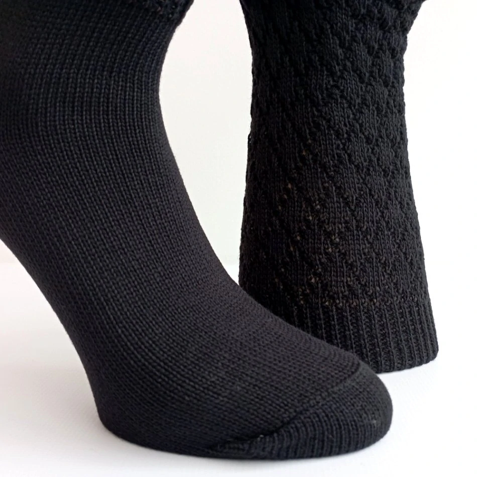 Hřejivé dámské shrnovací podkolenky s vysokým podílem bavlny