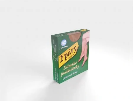 Hladké punčochové podkolenky - 2 páry