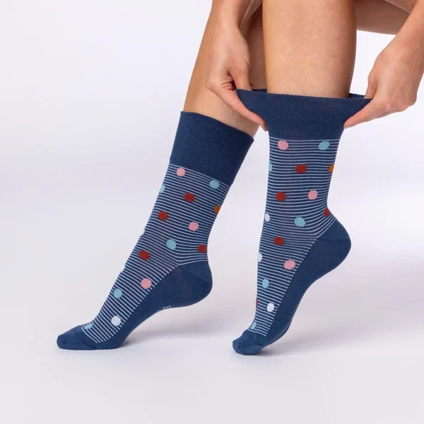 Dámské bavlněné ponožky Gentle Grip® Heritage s jemným nesvíravým lemem – 3 páry