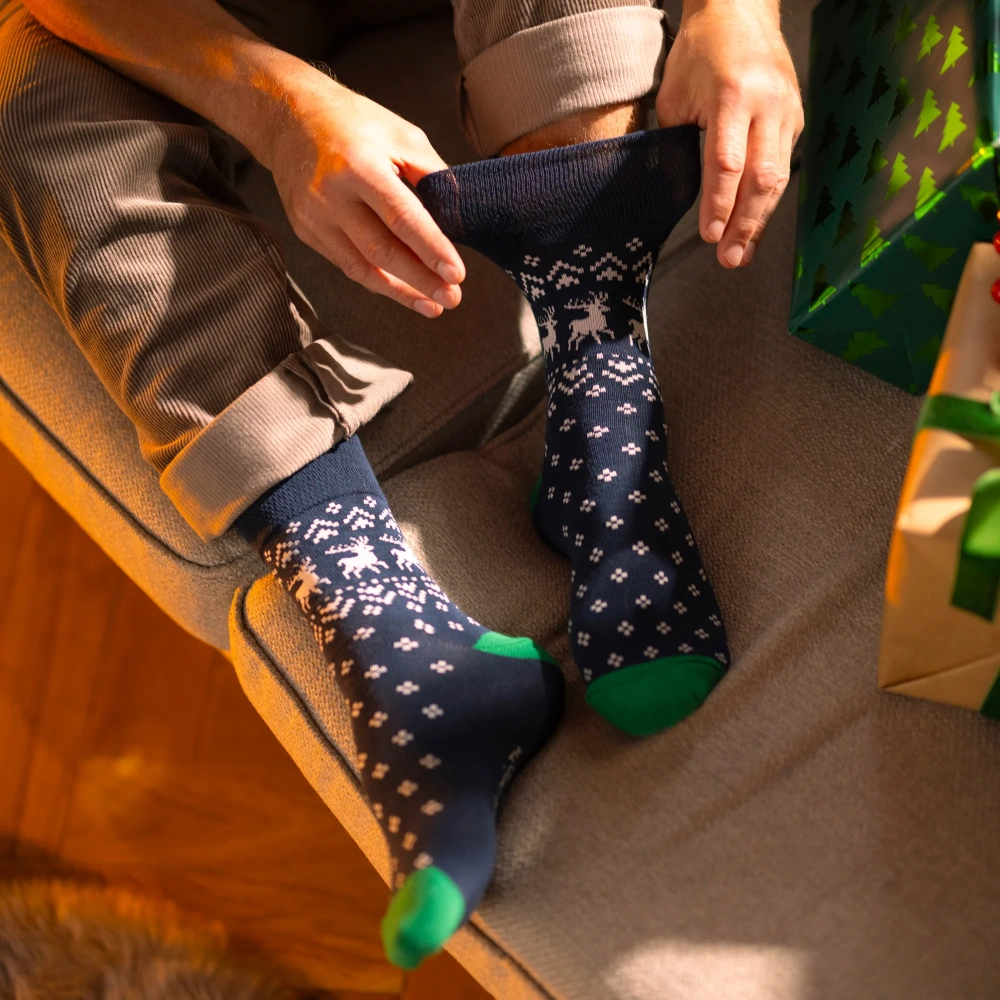 Pánské vánoční ponožky Gentle Grip Fairisle – 3 páry
