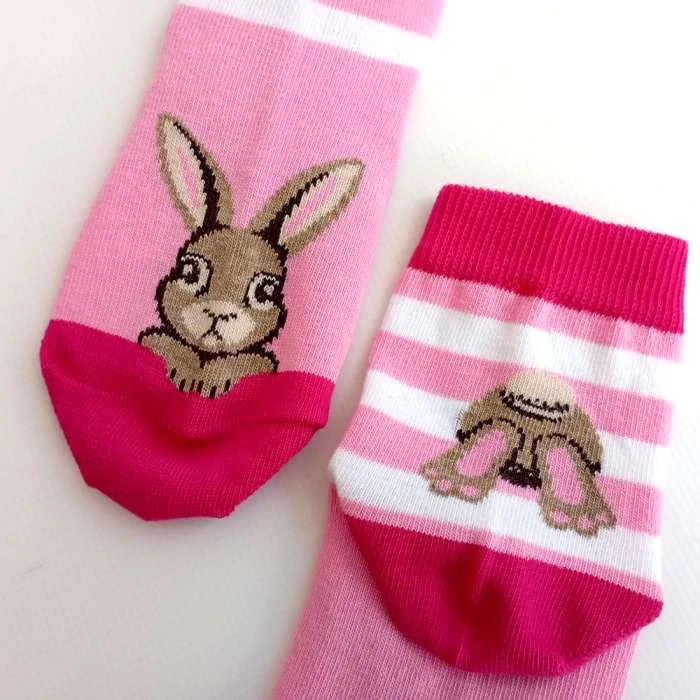 Dívčí bavlněné ponožky se zajíčkem