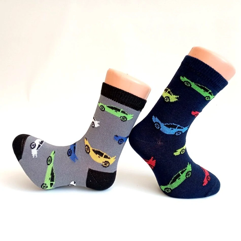 Chlapecké bavlněné ponožky s auty