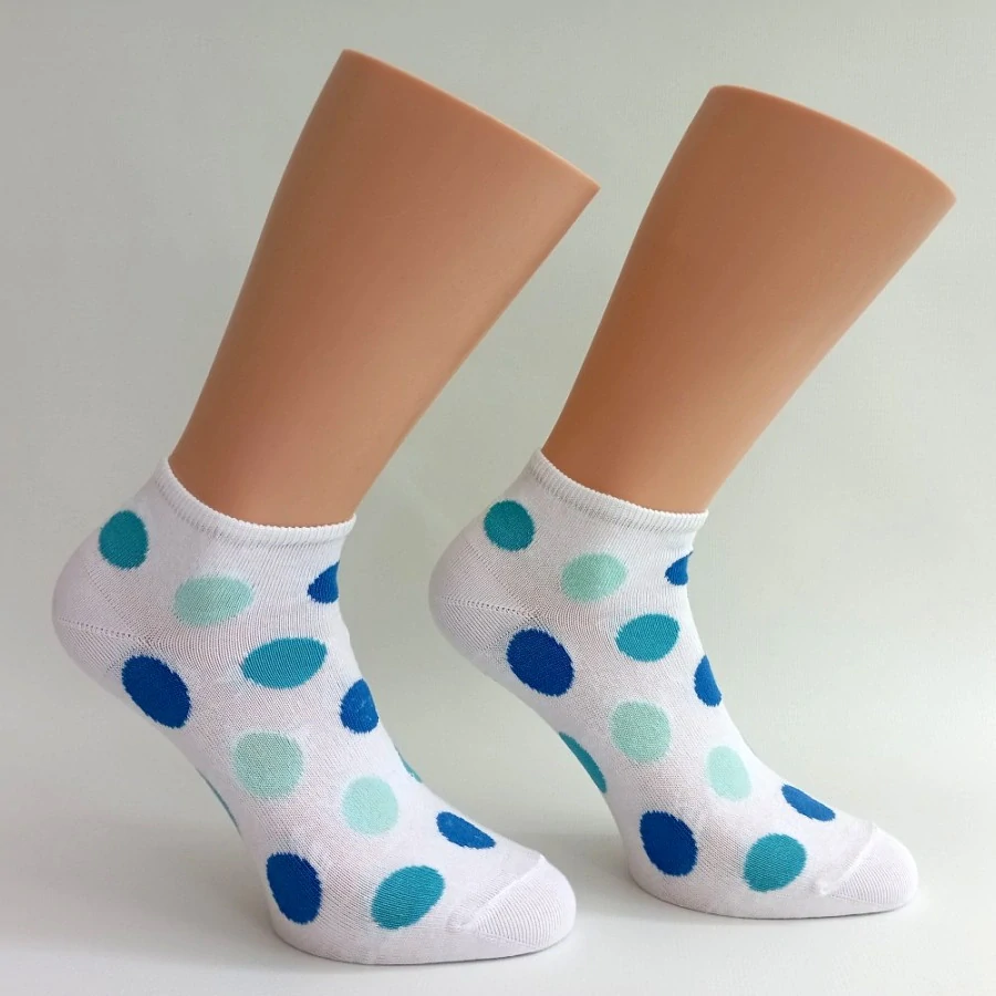 Dámské kotníkové ponožky s puntíky