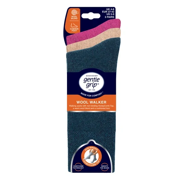 Dámské vlněné froté ponožky Gentle Grip Wool Walker | 39 % vlna | 3 páry