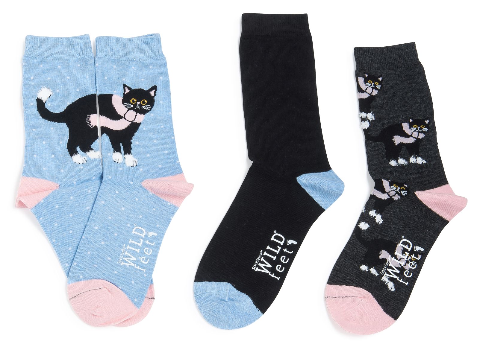 Veselé dámské ponožky s kočkou