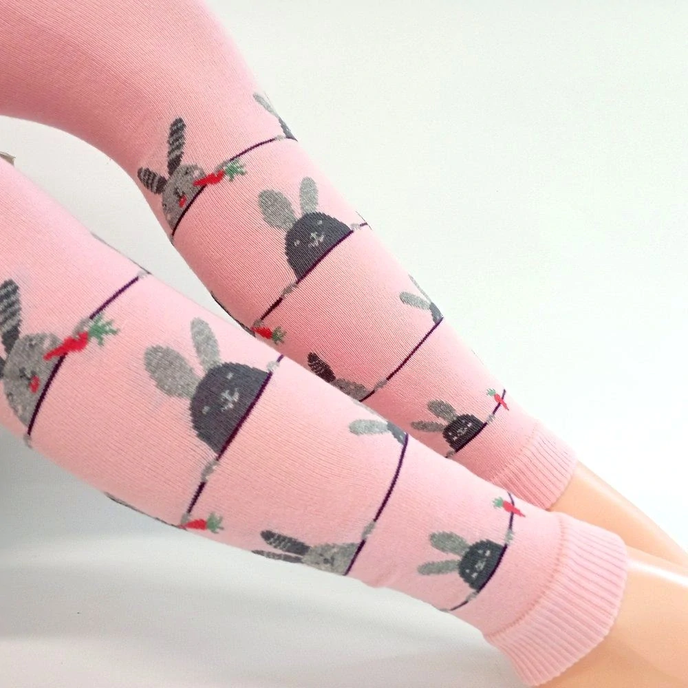 Dětské bavlněné legínky se zajíčkem