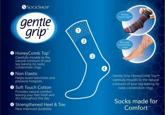 Pánské bambusové ponožky s jemným lemem Gentle Grip