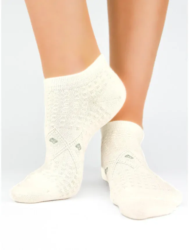 Kotníčkové ponožky s plastickým vzorem 5 párů