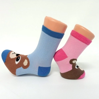 Kojenecké bavlněné ponožky s medvídkem