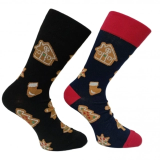 Vánoční ponožky s perníkovou chaloupkou