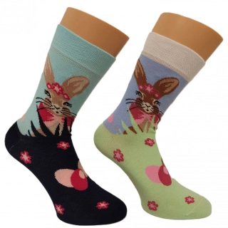 Dámské velikonoční ponožky Zajíček