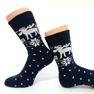Zimní froté ponožky se sobem