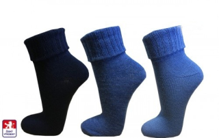 Dámské ponožky s ohrnovacím lemem 3 páry