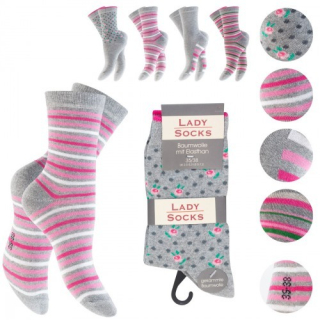 Dámské ponožky s barevnými proužky