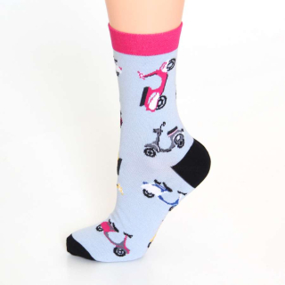 Dámské ponožky s barevnými skůtry