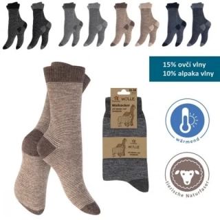 Luxusní dámské ponožky s příměsí vlny ALPAKA - 2 páry