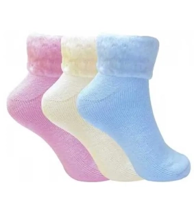 Dámské spací ponožky s ohrnovacím lemem