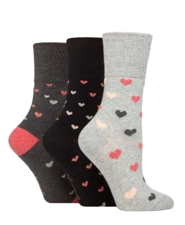 Bavlněné dámské ponožky se srdíčky