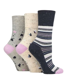 Barevné dámské ponožky s jemným nesvíravým lemem