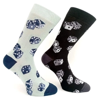 Luxusní pánské ponožky s hracími kostkami