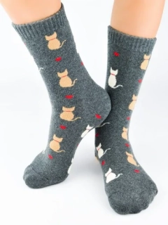 Dívčí froté ponožky pro milovnice koček