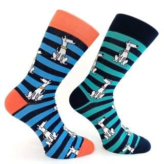 Vzorované pánské ponožky s Hektorem