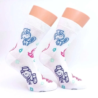 Dámské bavlněné ponožky se zdravotnickými motivy