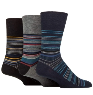 Pánské ponožky s proužky a jemným lemem Gentle Grip