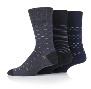 Pánské ponožky s jemným lemem Gentle Grip - 3 páry