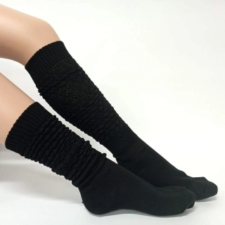 Hřejivé dámské shrnovací podkolenky s vysokým podílem bavlny