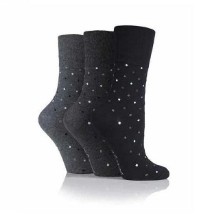 Trojpak dámských ponožek s jemným leme