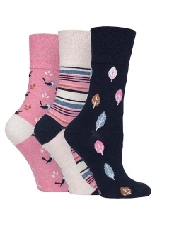 Vzorované dámské ponožky s jemným lemem