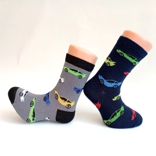 Chlapecké bavlněné ponožky s auty