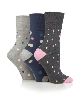 Barevné dámské ponožky s jemným lemem