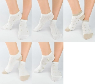 Dámské kotníčkové ponožky s plastickým vzorem