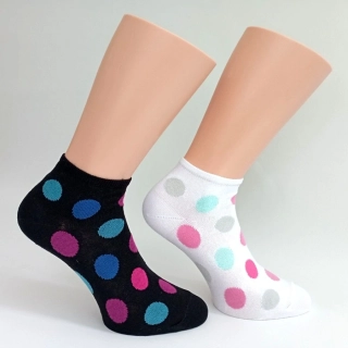 Dámské kotníkové ponožky s puntíky