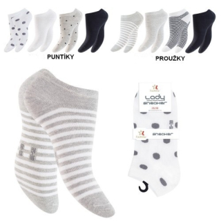 Dámské kotníčkové ponožky s jemným vzorem