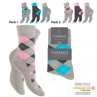 Dámské froté ponožky se vzorem